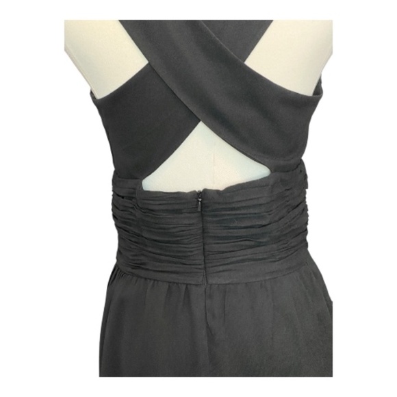 ✨ EUC AUGUST SILK Black Sleeveless V-Neck Dress | Women’s Sz 6 - Picture 5 of 10